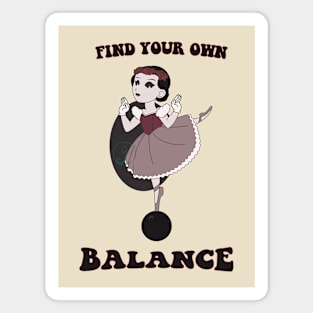 Old Cartoon Style pin up Ballerina Magnet